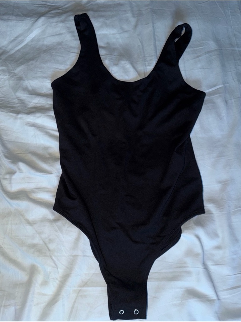 Time and Tru Black Scoop Neck Tank Bodysuit
